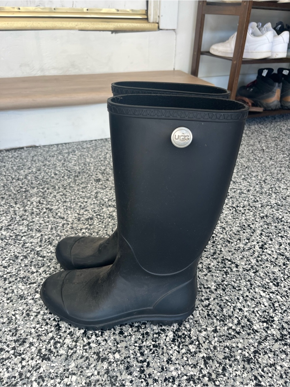 UGG Black Tall Rain Boots